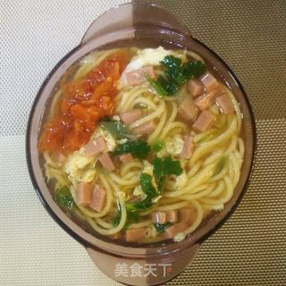 辣白菜煮玉米喳面的做法步骤:14