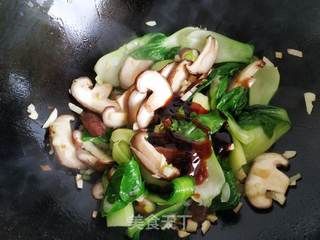 香菇油菜的做法步骤:12