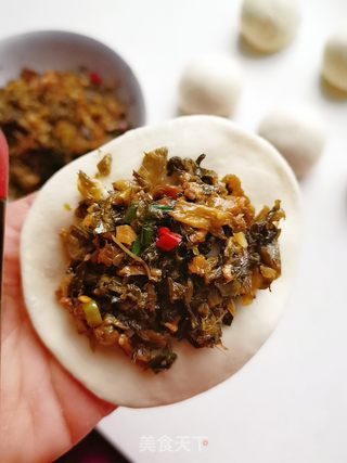 腌菜肉末包的做法步骤:9