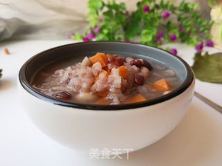 电炖锅版的红薯红豆花生粥的做法步骤:9