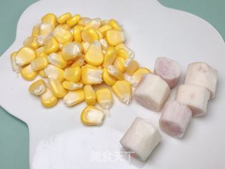 宝宝辅食山药玉米泥的做法步骤:2