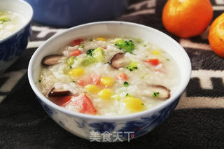 #Harthsun珐琅铸铁锅试用报告# 宝宝辅食12M+——什锦蔬菜火腿粥的做法步骤:7