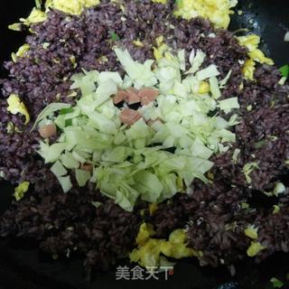 榨菜蛋炒饭的做法步骤：7