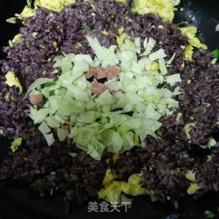 榨菜蛋炒饭的做法步骤:7