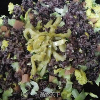 榨菜蛋炒饭的做法步骤:11