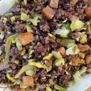 榨菜蛋炒饭的做法步骤:12