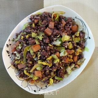 榨菜蛋炒饭的做法步骤:14