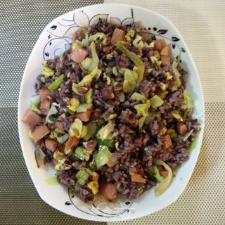 榨菜蛋炒饭的做法步骤:15