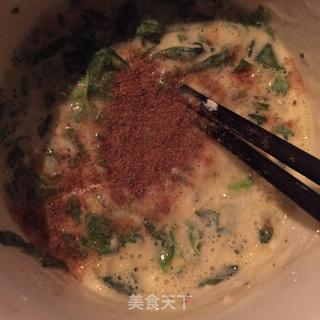 芹菜叶鸡蛋饼的做法步骤：4