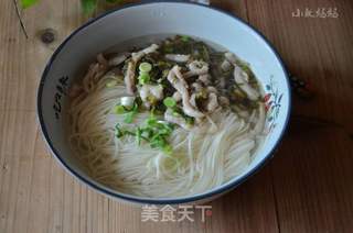 雪菜肉丝面的做法步骤:8