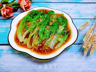 蚝油生菜的做法步骤:9