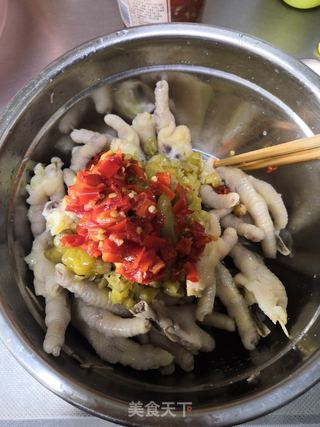 双椒鸡爪的做法步骤:9