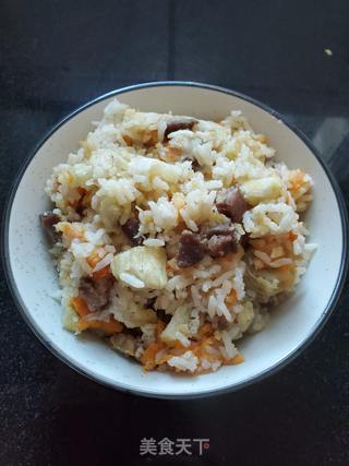 腊肉红薯饭的做法步骤:8
