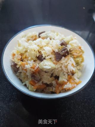 腊肉红薯饭的做法步骤:9