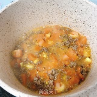 番茄牛肉粥的做法步骤:5