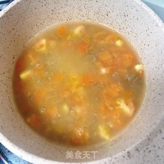 番茄牛肉粥的做法步骤:6