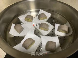 黑米南瓜双色花卷的做法步骤：7