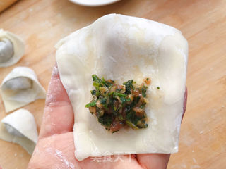 荠菜虾仁馄饨的做法步骤:6