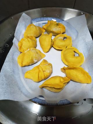 韭菜鲜肉馅南瓜蒸饺的做法步骤:13