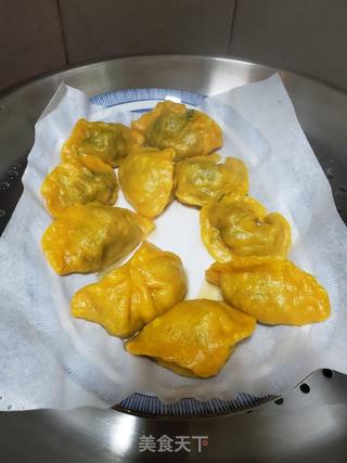 韭菜鲜肉馅南瓜蒸饺的做法步骤:14