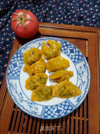 韭菜鲜肉馅南瓜蒸饺的做法步骤:15