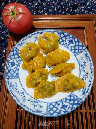 韭菜鲜肉馅南瓜蒸饺的做法步骤:16