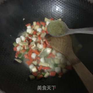 “快手小炒”鲜贝炒三丁的做法步骤：10