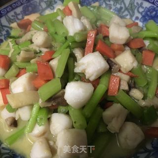 “快手小炒”鲜贝炒三丁的做法步骤：14