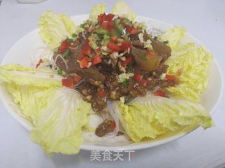 牛肉粉丝蒸白菜的做法步骤：6