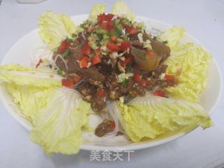 牛肉粉丝蒸白菜的做法步骤:6