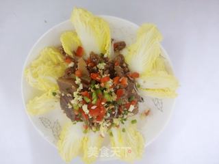 牛肉粉丝蒸白菜的做法步骤：7