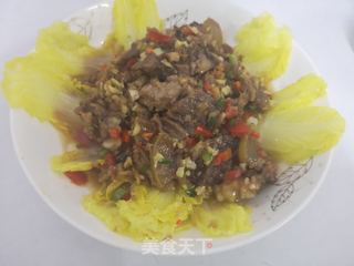 牛肉粉丝蒸白菜的做法步骤:8