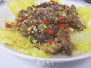 牛肉粉丝蒸白菜的做法步骤：9