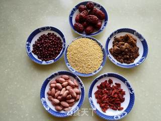 五红粥的做法步骤：1