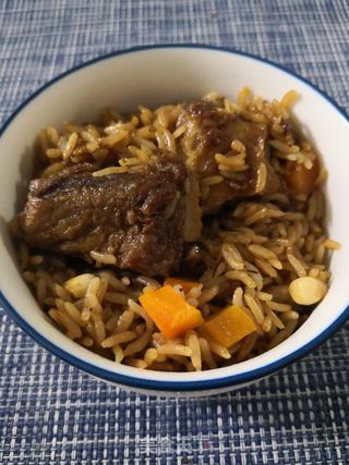 ＃快手营养餐＃排骨焖饭的做法步骤：17