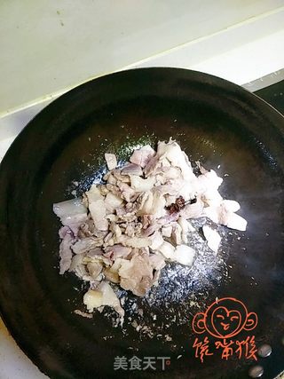 肉片双菇的做法步骤：3
