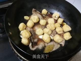 油豆腐烧大排的做法步骤:7