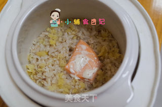 10个月以上三文鱼软烂饭的做法步骤:5