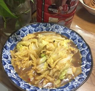 炒白菜叶的做法步骤：3