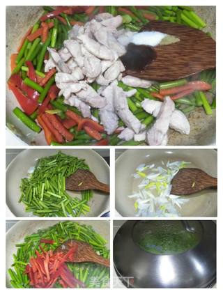 鱼肉炒蒜苔的做法步骤:5