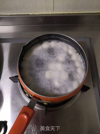 玫瑰米酒小汤圆的做法步骤:4