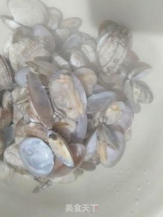 葱香捞汁花甲的做法步骤:8