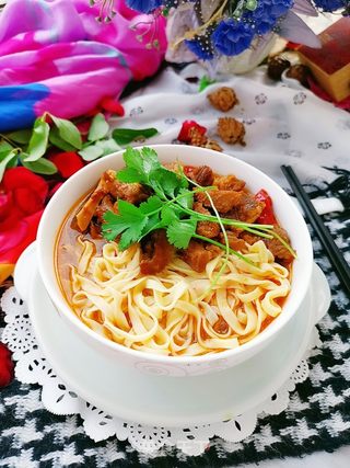 牛肉手擀鸡蛋面的做法步骤:17