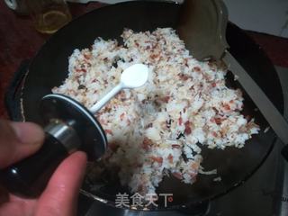 萝卜干炒饭的做法步骤:9