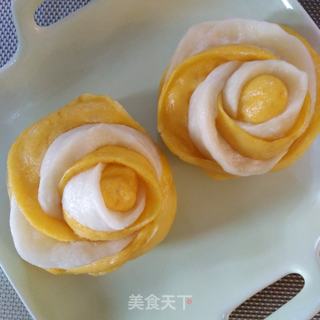双色玫瑰?馒头的做法步骤:9