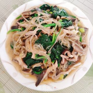 蘑菇菠菜粉条的做法步骤:8