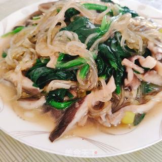 蘑菇菠菜粉条的做法步骤:9