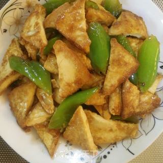 尖椒溜豆泡的做法步骤:7