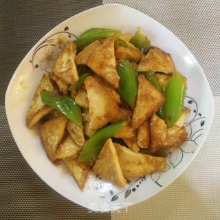 尖椒溜豆泡的做法步骤:9