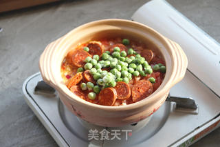 土锅菜系列--西班牙辣肠饭的做法步骤:7